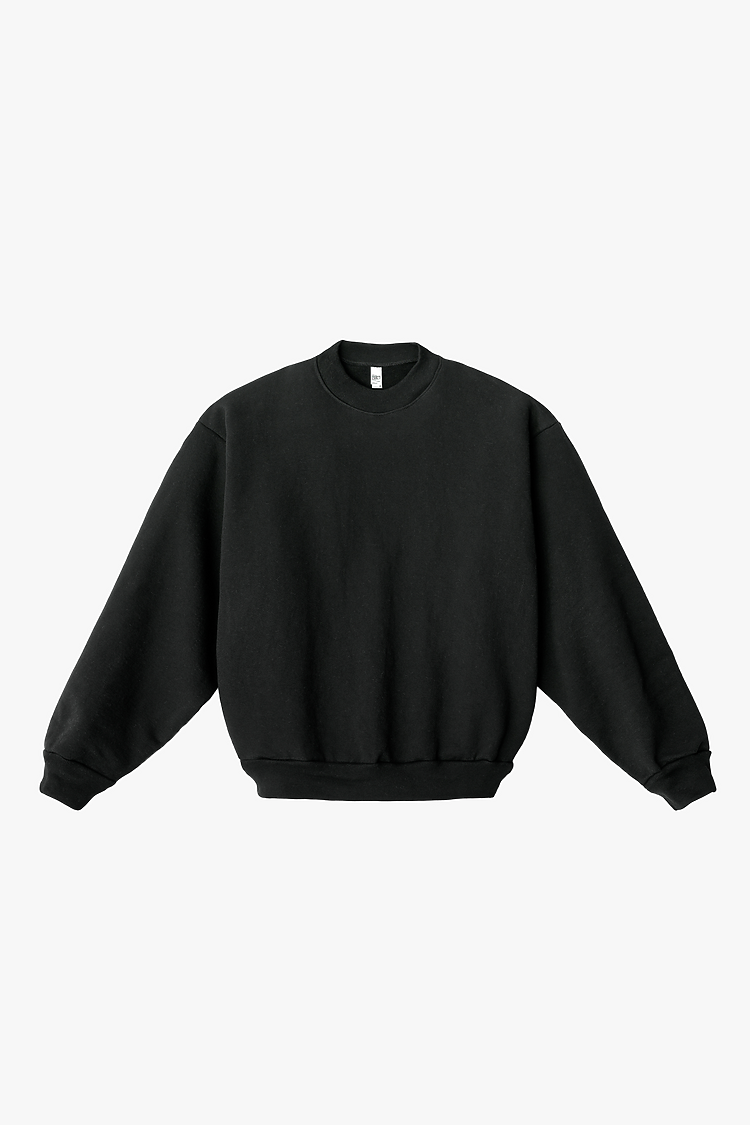 L/S Heavy Fleece PO Crew 14 oz Black
