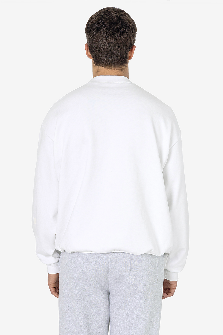 L/S Heavy Fleece PO Crew 14 oz White