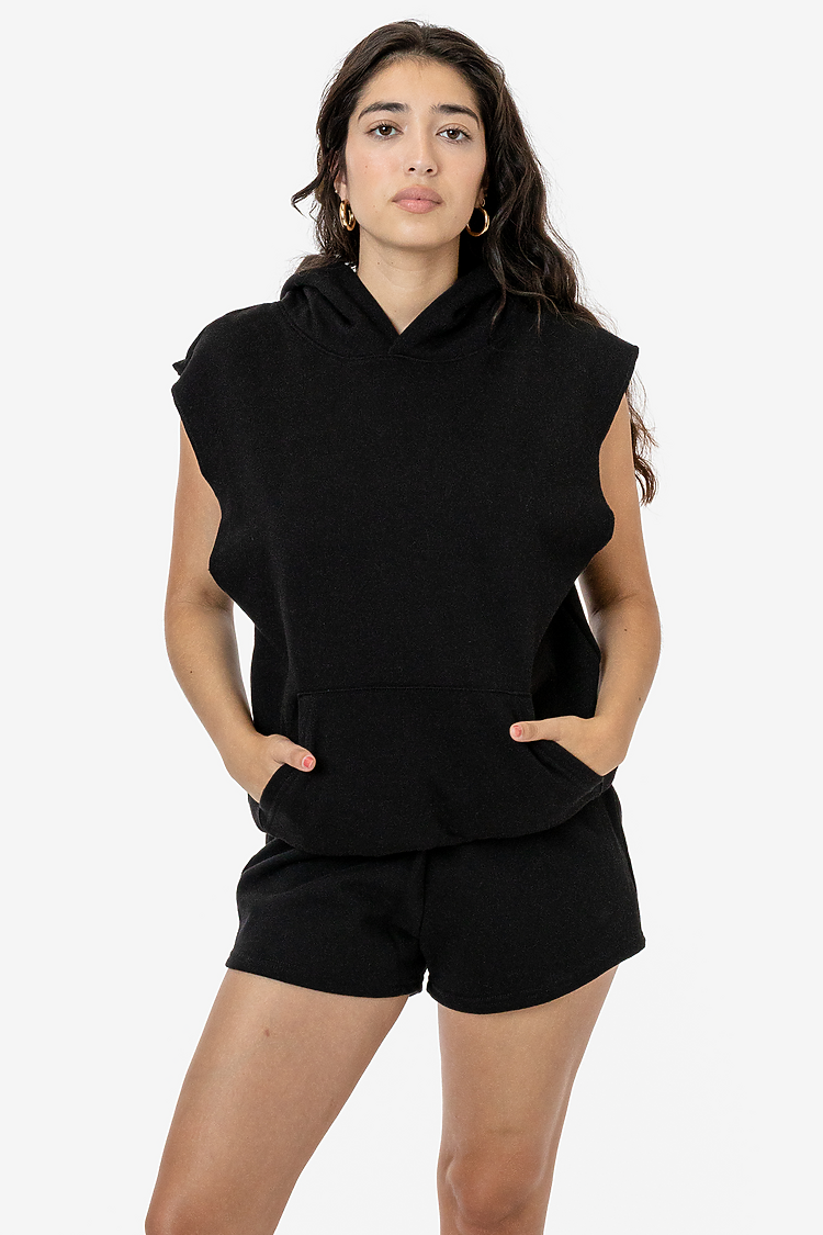 Sleeveless Hood Pullover 14oz Black