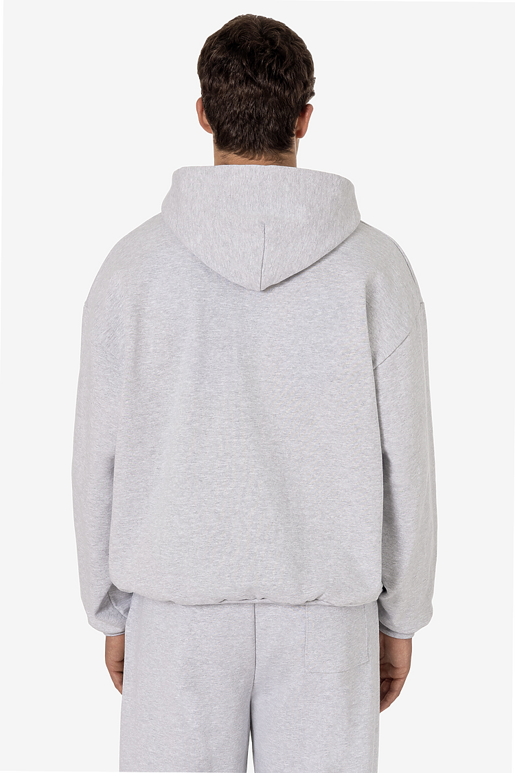 L/S HEAVY FLEECE HOOD PO 14 OZ ASH