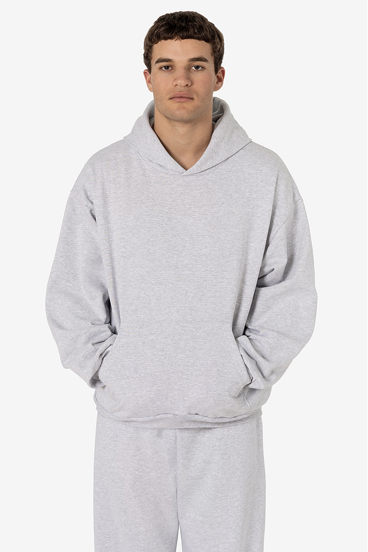 L/S HEAVY FLEECE HOOD PO 14 OZ ASH