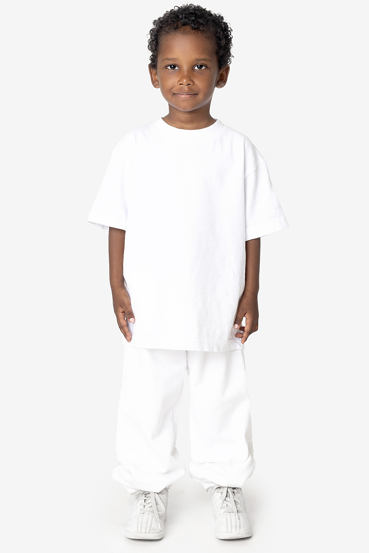 Toddler heavy fleece sweatpant White