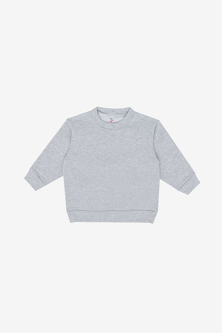 Kids Heavy Fleece Crew ASH