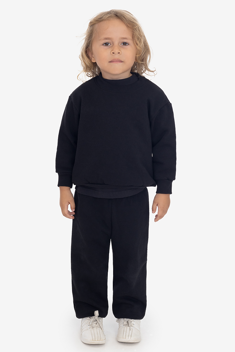 Kids Heavy Fleece Crew Black