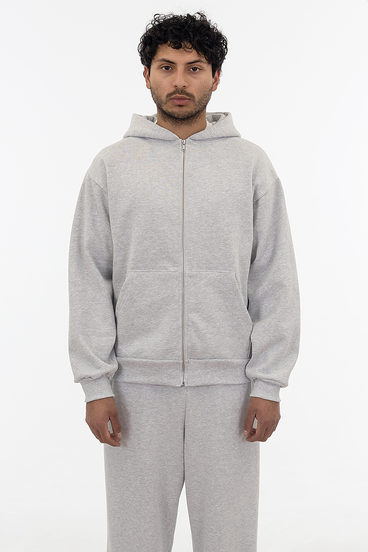 L/S Heavy Fleece Zip Up 14 oz ASH