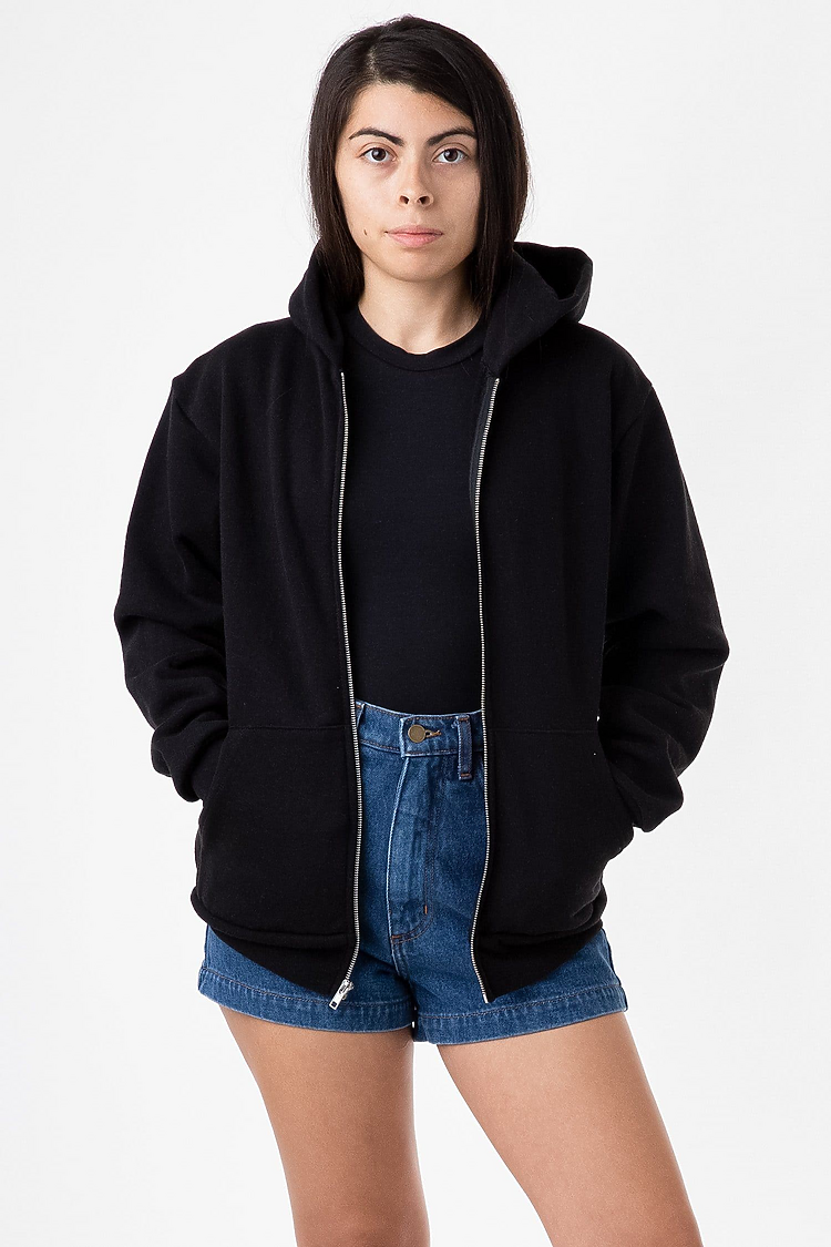 L/S Heavy Fleece Zip Up 14 oz Black
