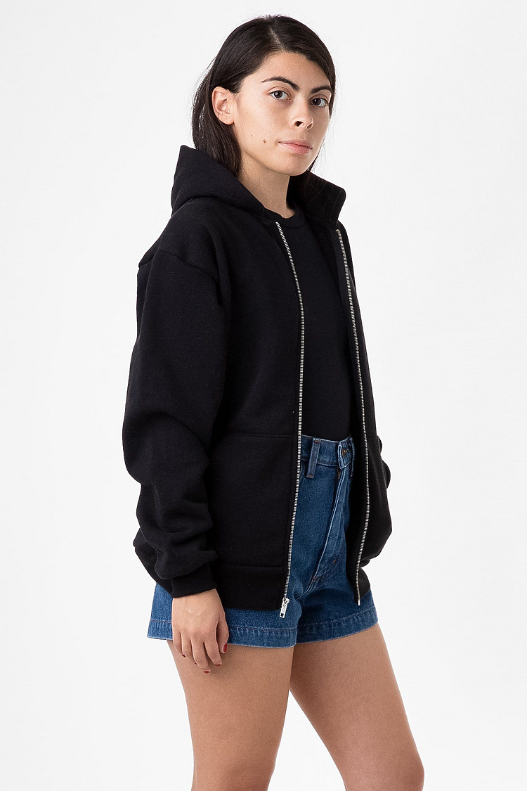 L/S Heavy Fleece Zip Up 14 oz Black