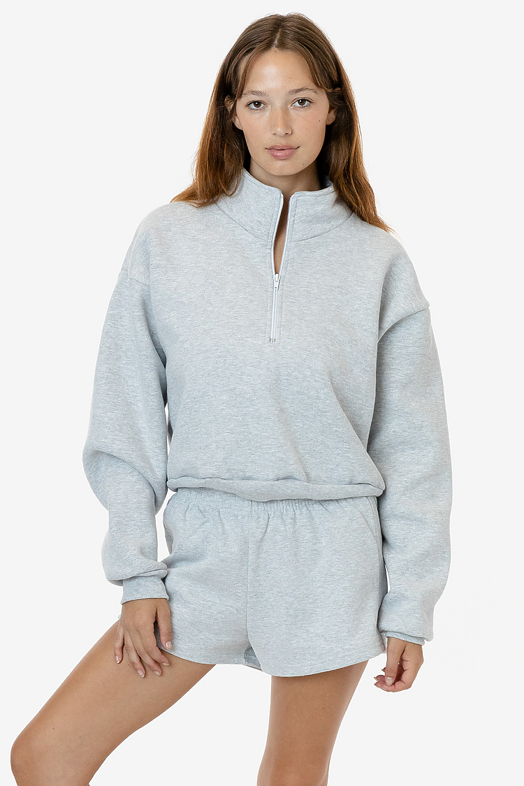 HF Cropped Half Zip Pullover ASH