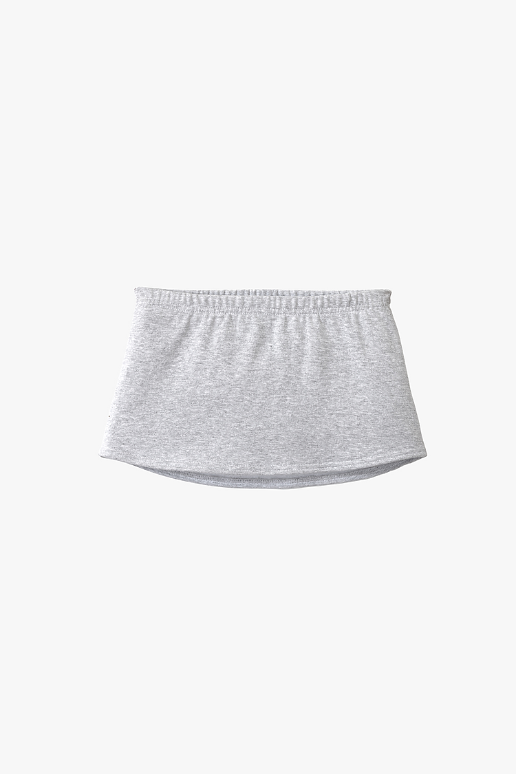 HEAVY FLEECE MINI SKIRT ASH