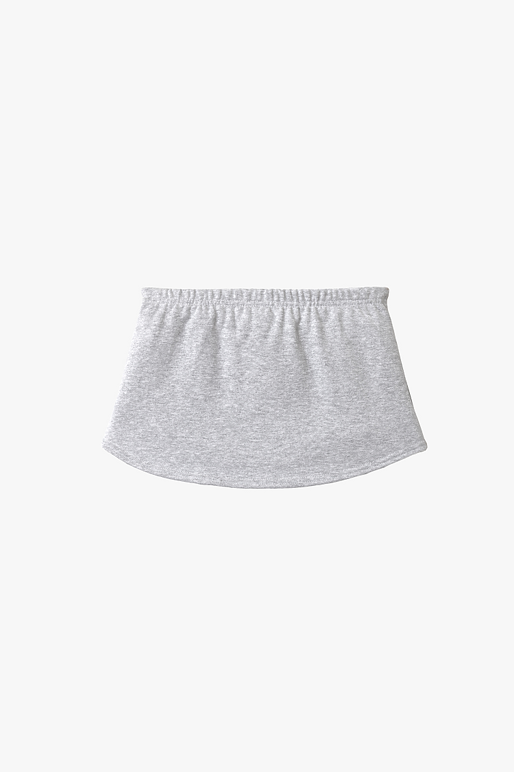 HEAVY FLEECE MINI SKIRT ASH