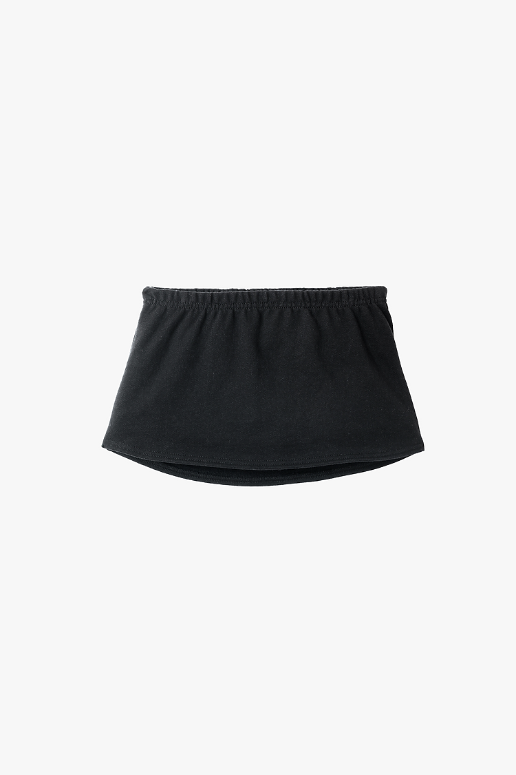 HEAVY FLEECE MINI SKIRT BLACK