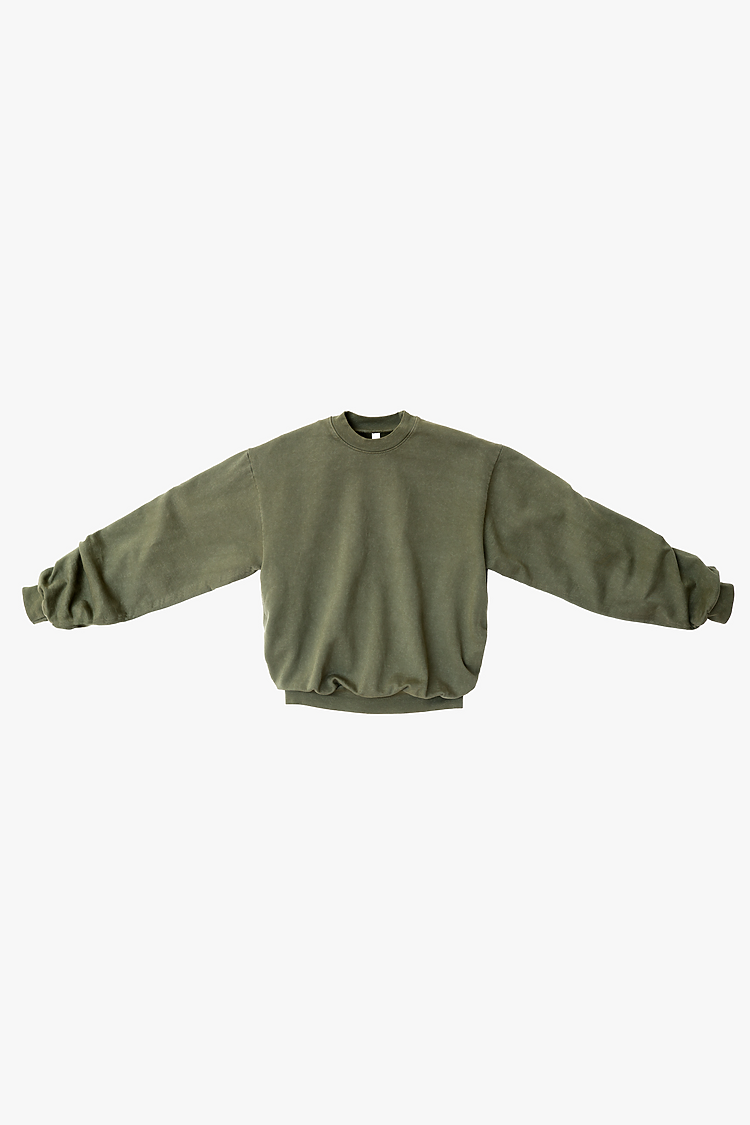 L/S Heavy Fleece PO Crew 14 oz ARMY