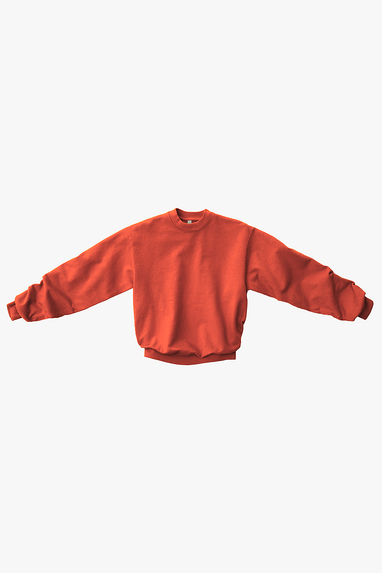 14oz L/S Heavy Fleece Pullover BRIGHT ORANGE