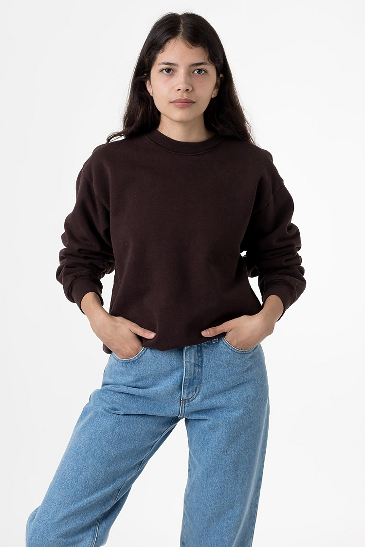 L/S Heavy Fleece PO Crew 14 oz CHOCOLATE