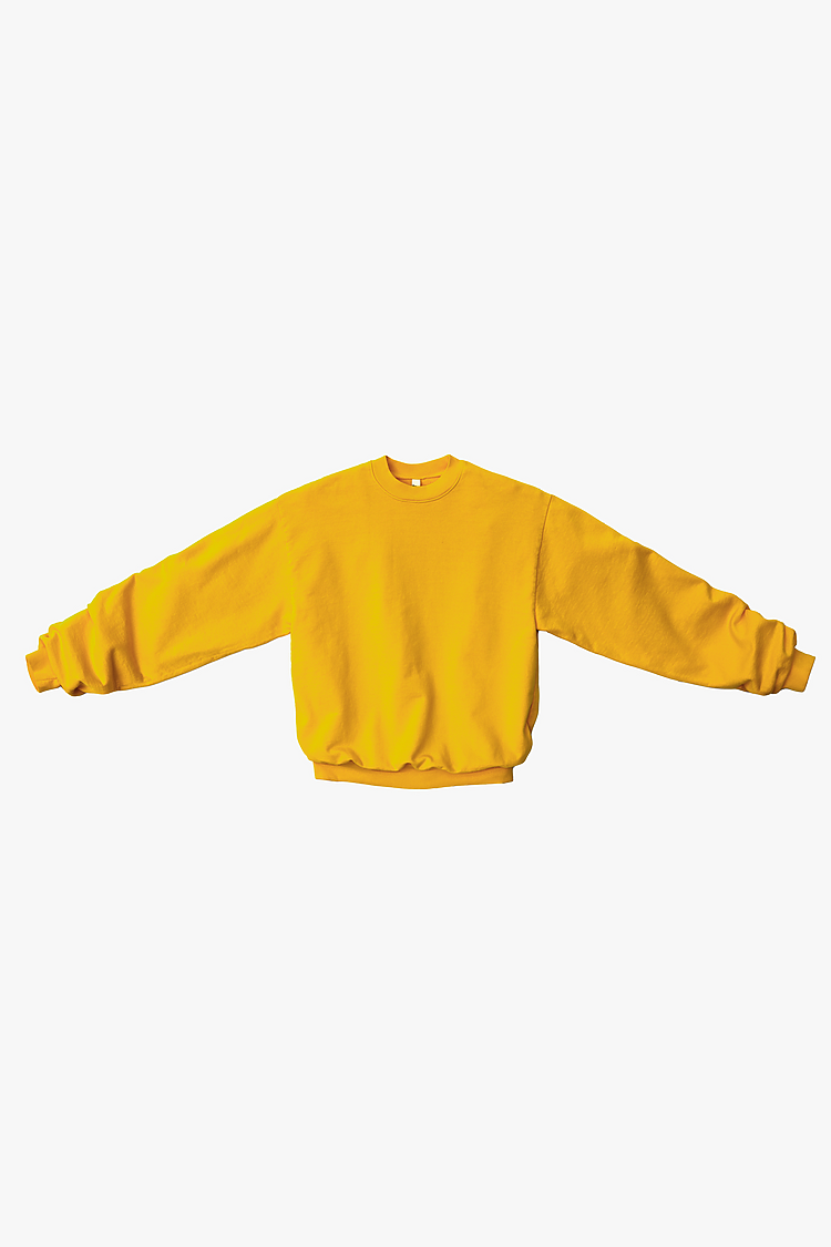 14oz L/S Heavy Fleece Pullover GOLD