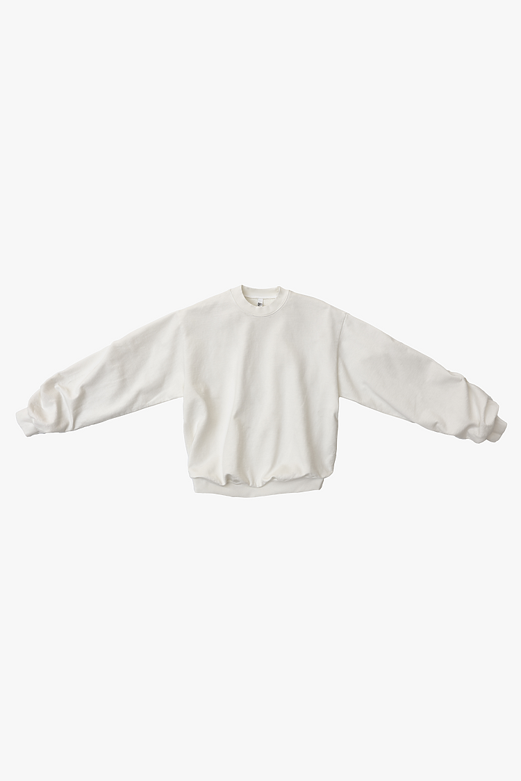 L/S Heavy Fleece PO Crew 14 oz OFF WHITE