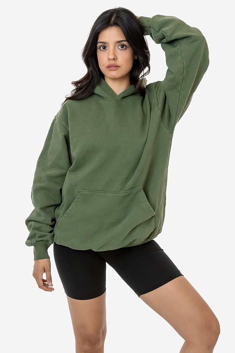 L/S Heavy Fleece Hood PO 14 oz ARMY