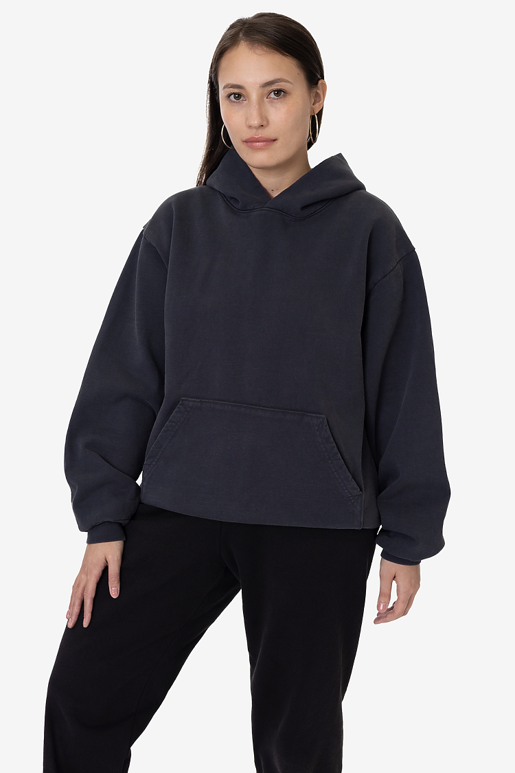 L/S Heavy Fleece Hood PO 14 oz Black Edge