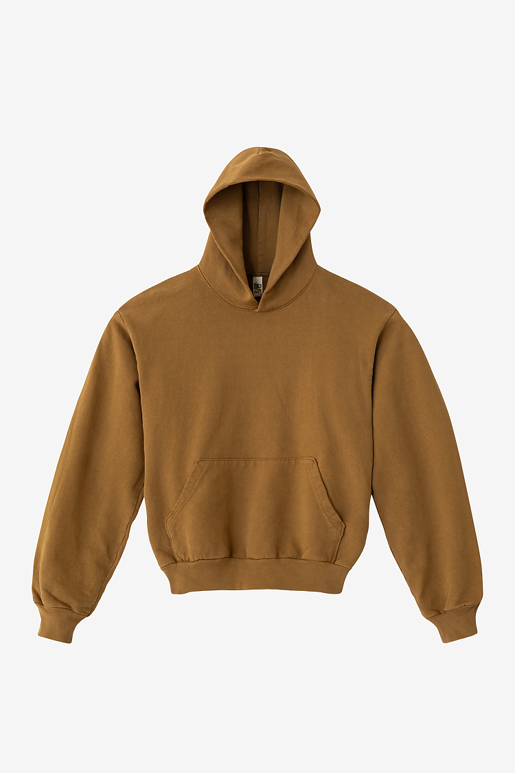 L/S Heavy Fleece Hood PO 14 oz Brass