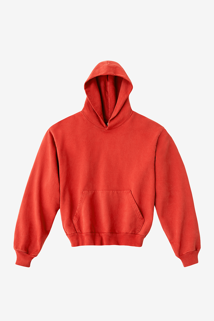 L/S Heavy Fleece Hood PO 14 oz BRIGHT ORANGE