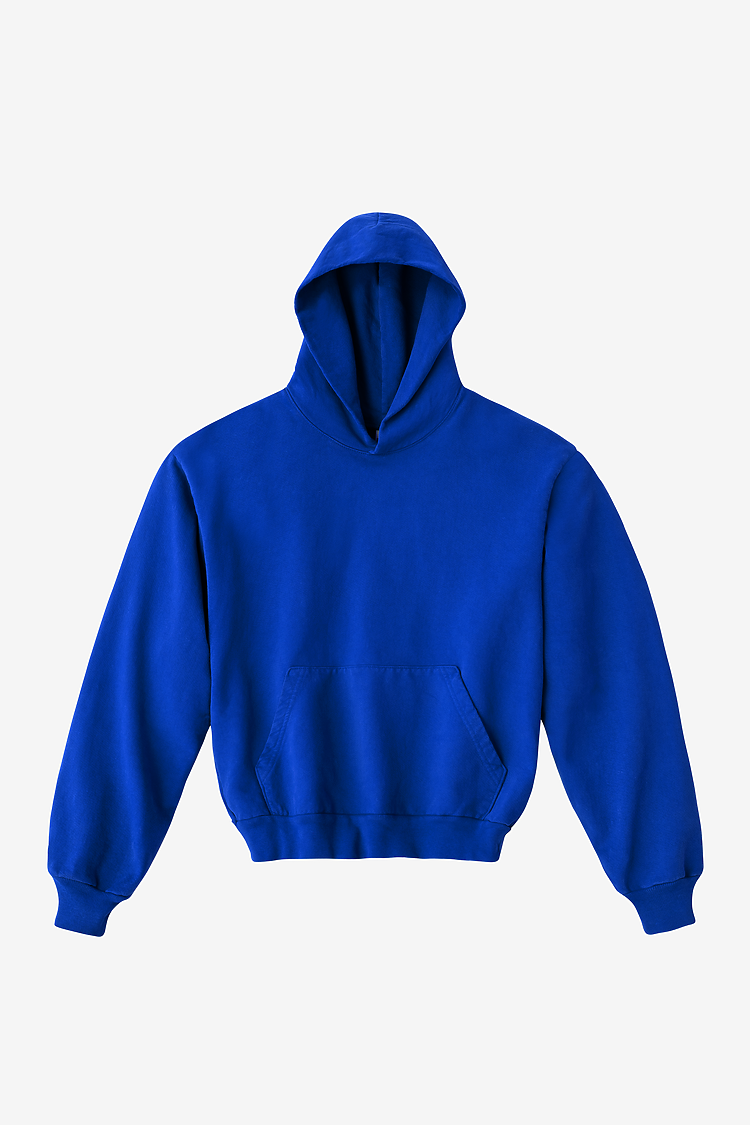 L/S Heavy Fleece Hood PO 14 oz COBALT BLUE