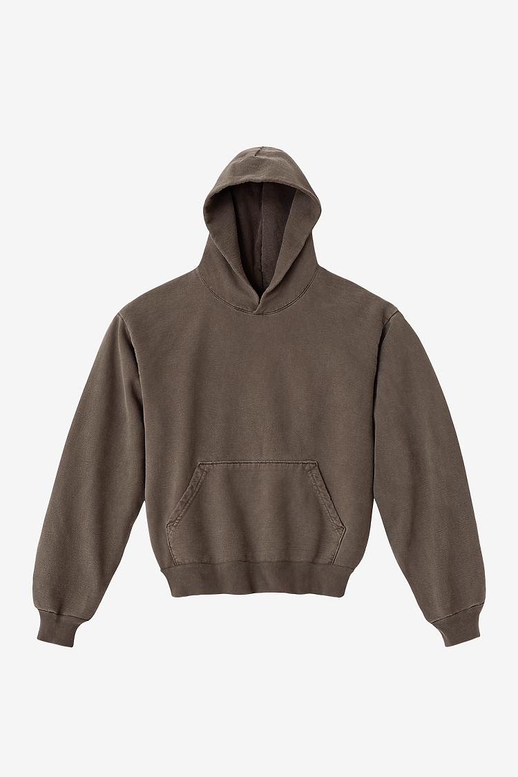 L/S Heavy Fleece Hood PO 14 oz Clove