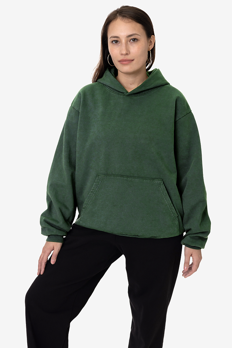 L/S Heavy Fleece Hood PO 14 oz IVY