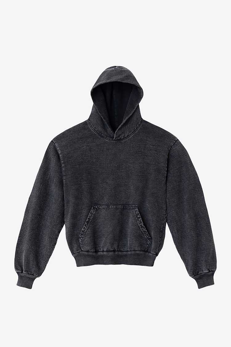 L/S MW HF Hooded PO 14 oz Carbon Black