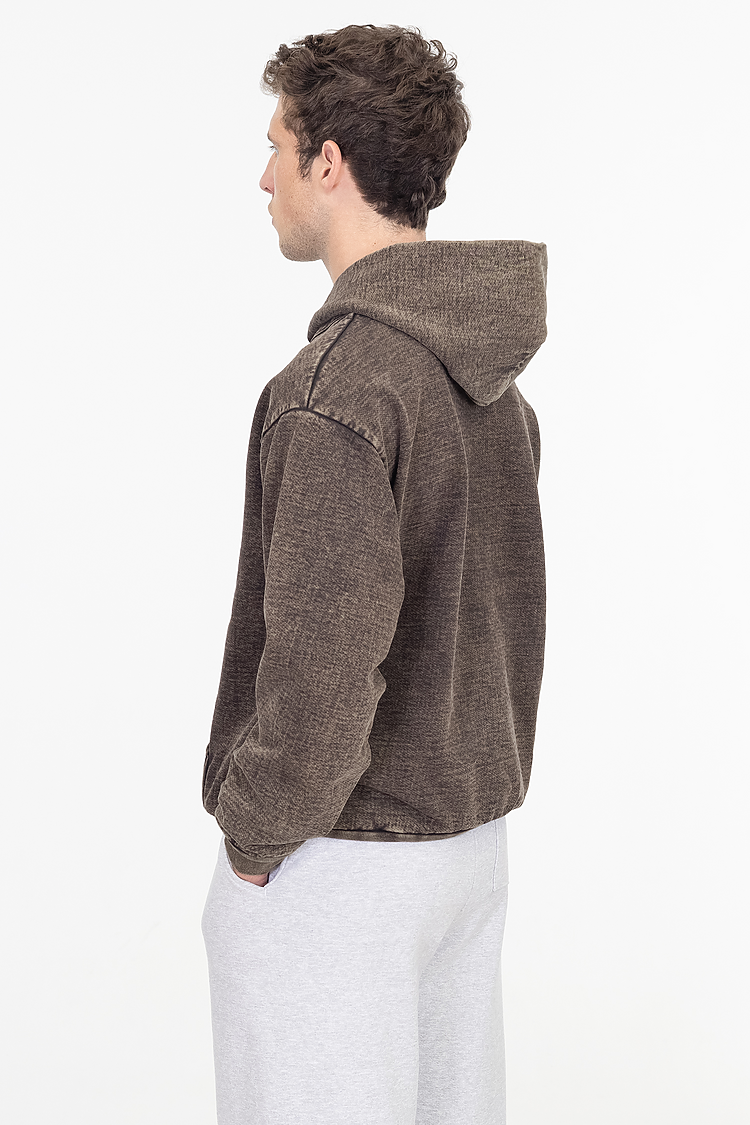 L/S MW HF Hooded PO 14 oz Cocoa