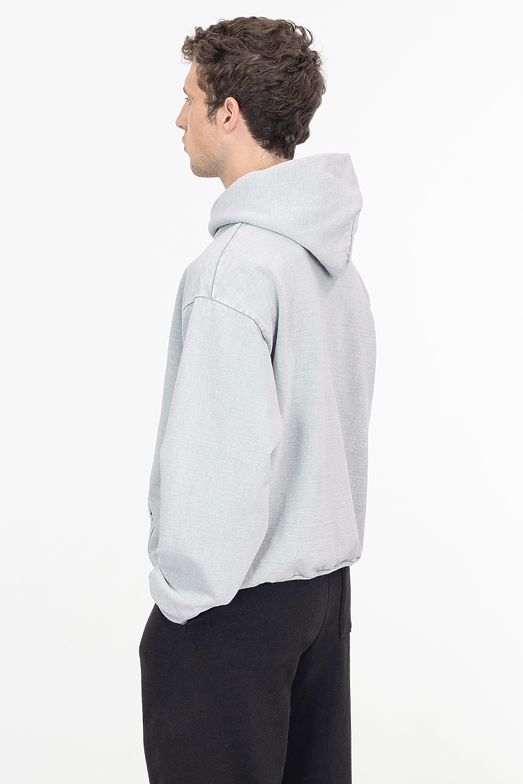 L/S MW HF Hooded PO 14 oz Ice Grey