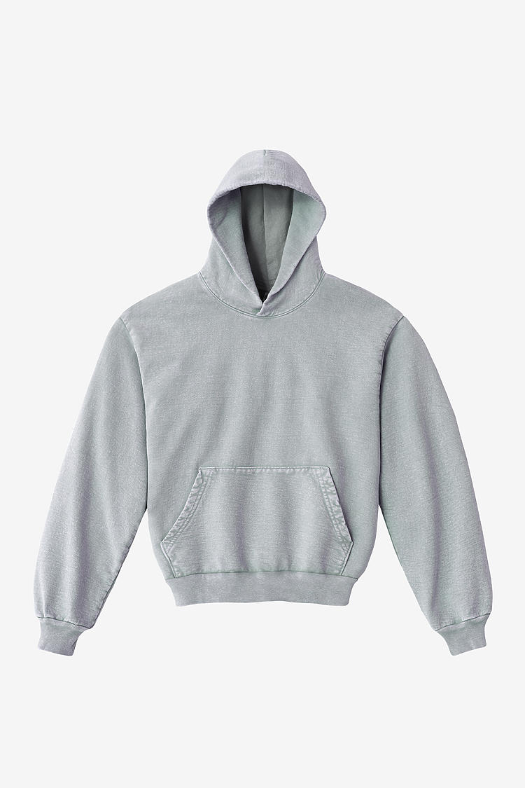 L/S MW HF Hooded PO 14 oz Ice Grey