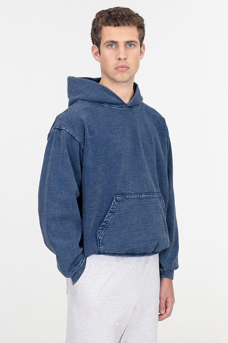 L/S MW HF Hooded PO 14 oz Indigo