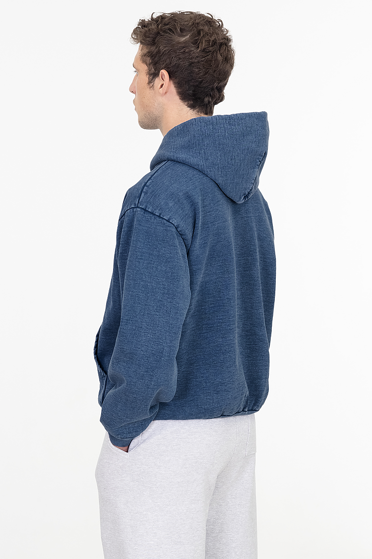 L/S MW HF Hooded PO 14 oz Indigo