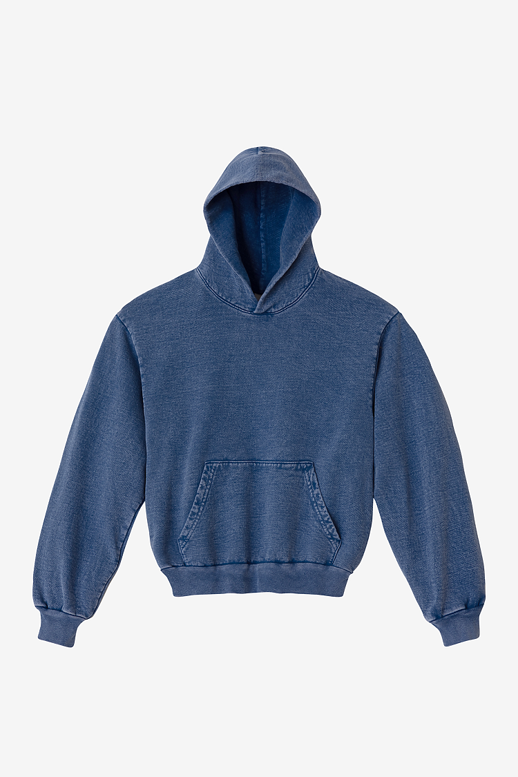 L/S MW HF Hooded PO 14 oz Indigo