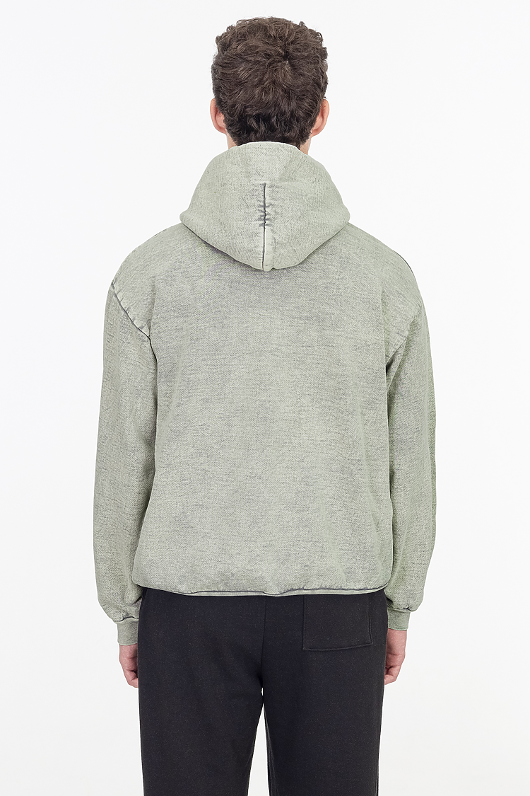 L/S MW HF Hooded PO 14 oz Limestone
