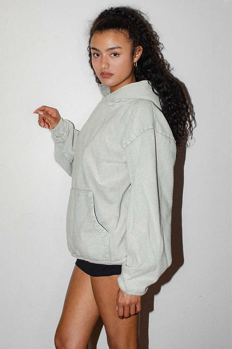 L/S MW HF Hooded PO 14 oz Limestone