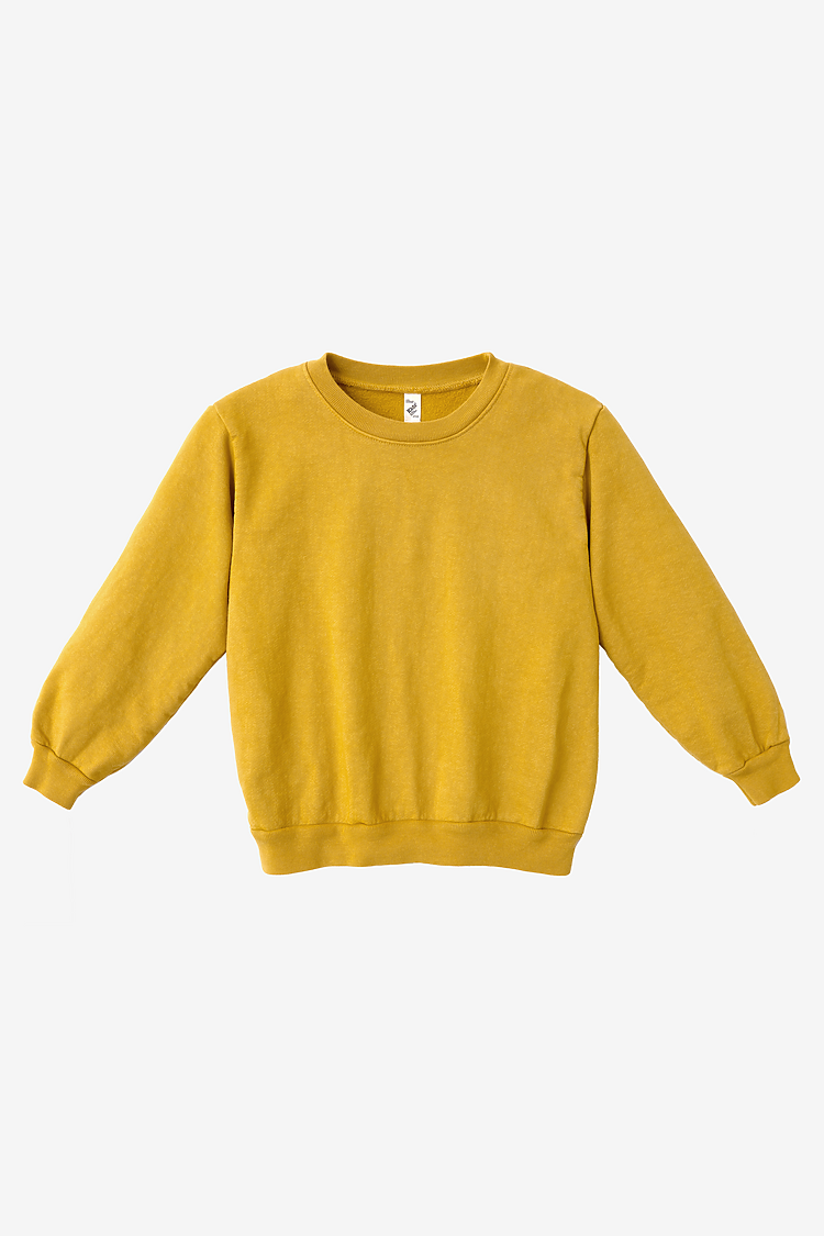 Kids Heavy Fleece Crewneck DIJON