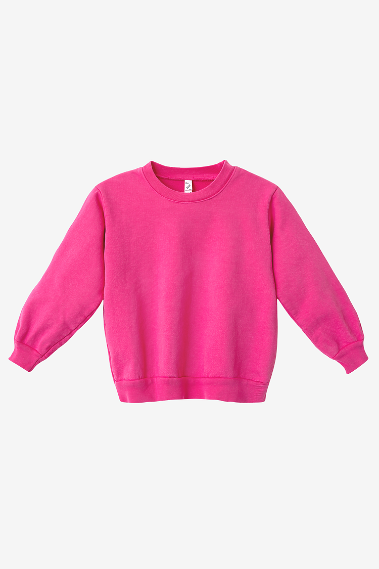 Kids Heavy Fleece Crewneck Paradise Pink