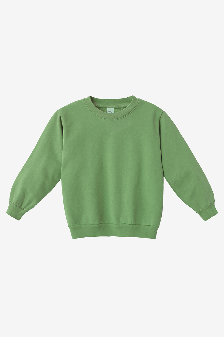 Kids Heavy Fleece Crewneck VINTAGE GREEN