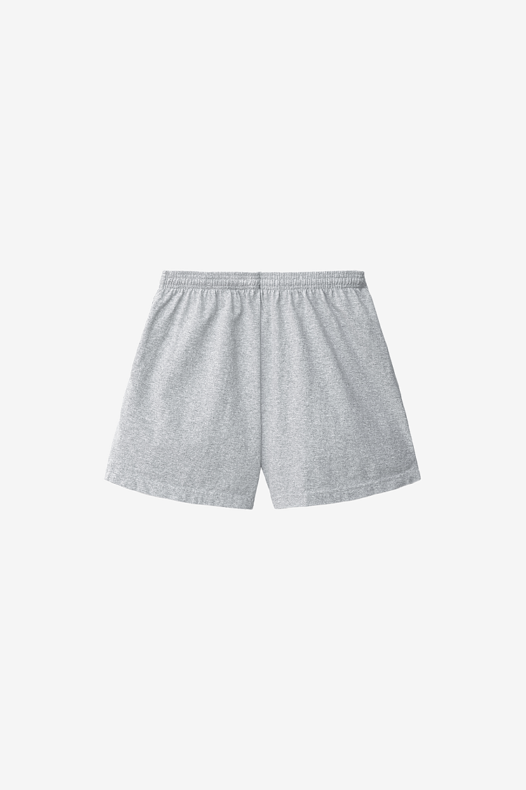 8.5 oz Heavy Jersey Gym Shorts HEATHER GREY