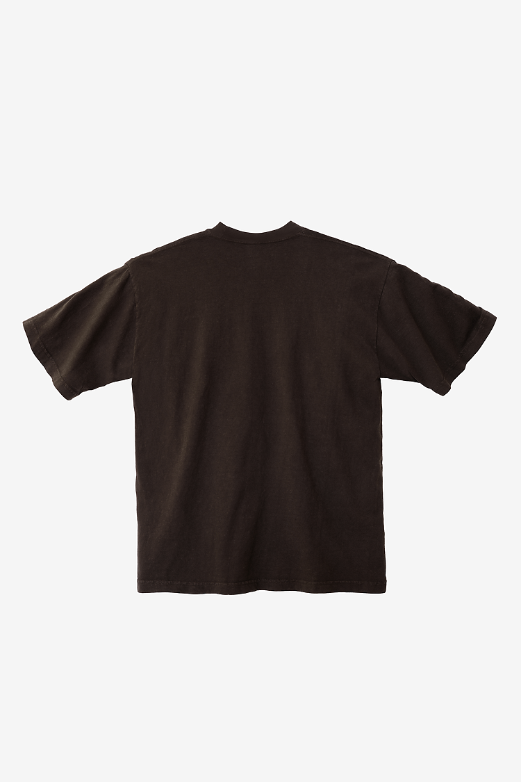 S/S Grmnt Dye Crew Neck 6.5oz CHOCOLATE