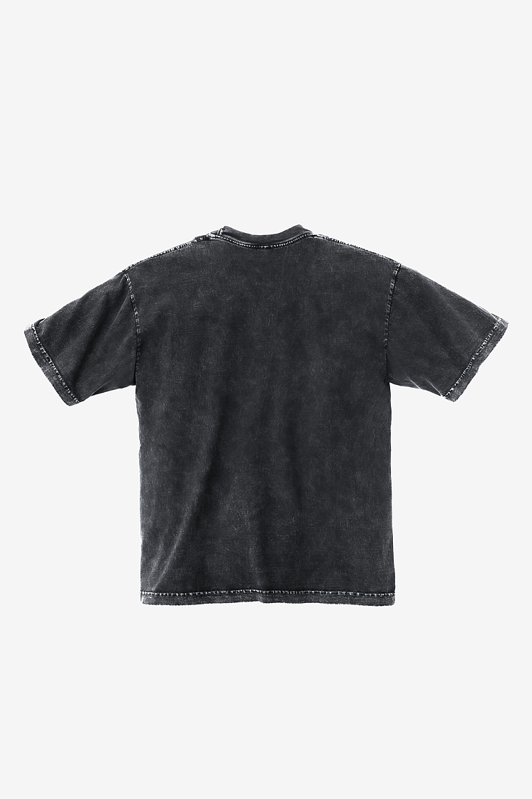 S/S Grmnt Dye Crew Neck 6.5oz Carbon Black