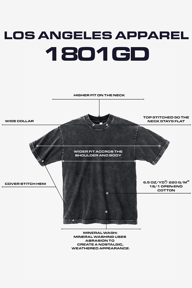 S/S Grmnt Dye Crew Neck 6.5oz Carbon Black