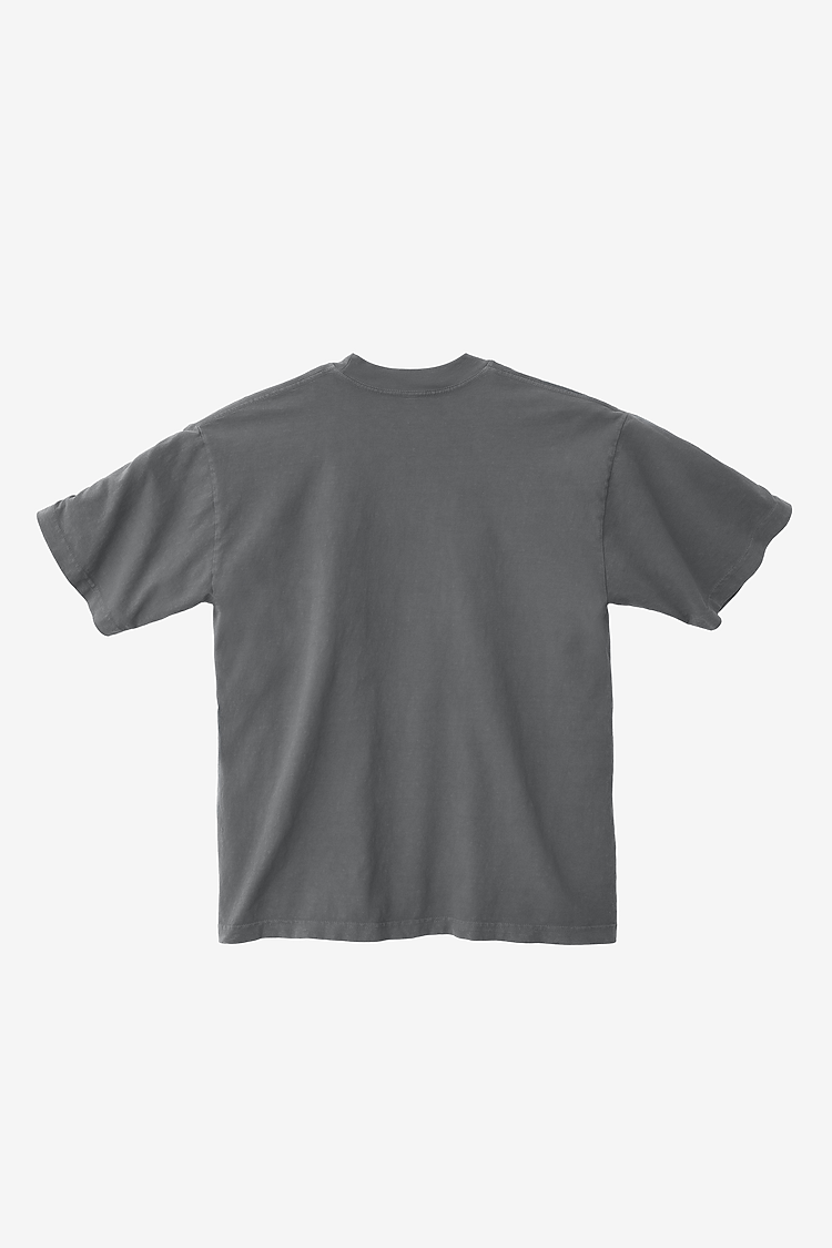 S/S Grmnt Dye Crew Neck 6.5oz CHARCOAL