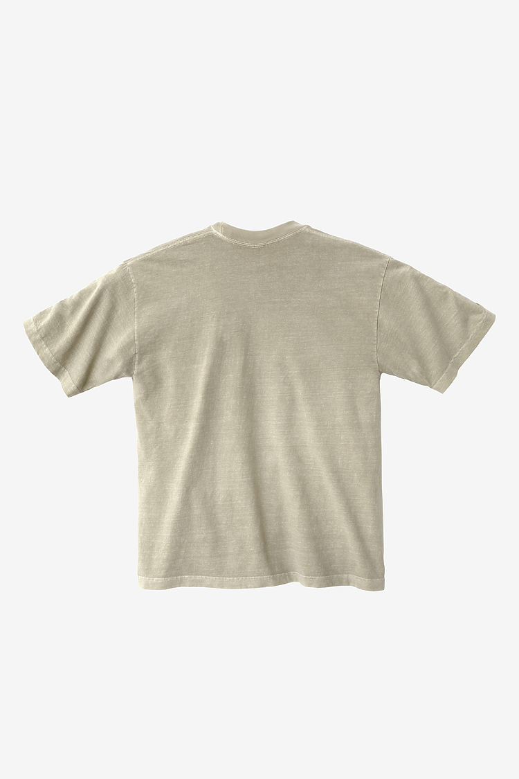 S/S Grmnt Dye Crew Neck 6.5oz Mushroom