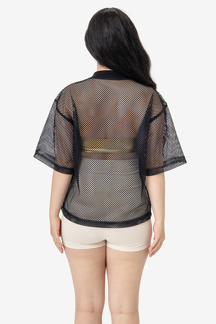 King Mesh S/S V-Neck Black