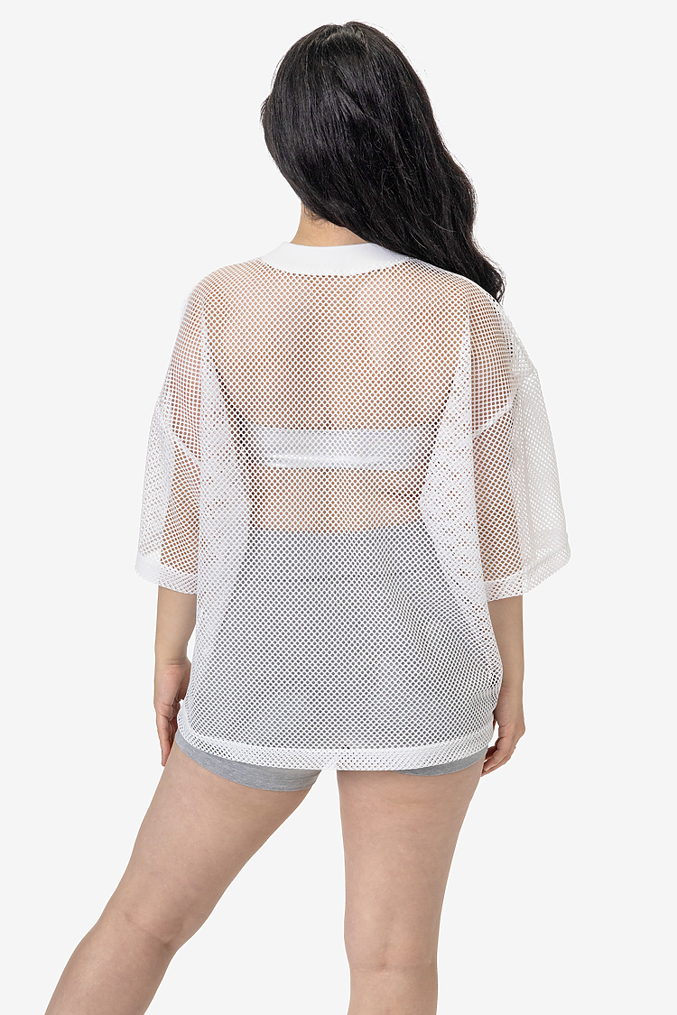 King Mesh S/S V-Neck White