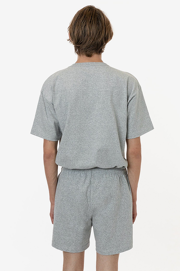 Mock Twist Gym Short 8oz Heather Grey