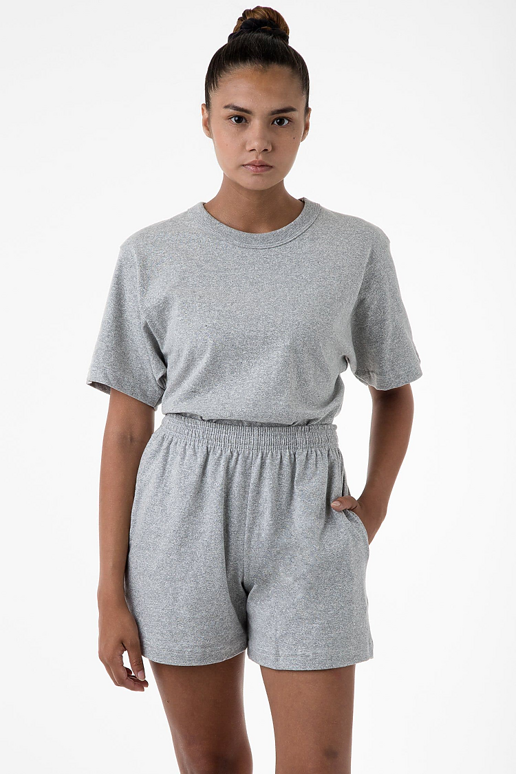 Mock Twist Gym Short 8oz Heather Grey