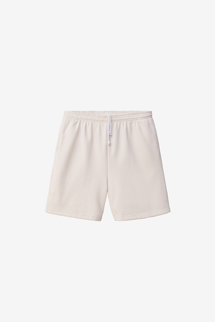 Mid Weight Fleece Mans Shorts Creme